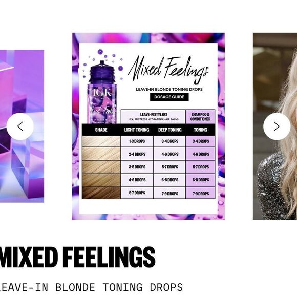 IGK MIXED FEELINGS LEAVE-IN BLONDE TONING purple DROPS brand new in box - Picture 5 of 7